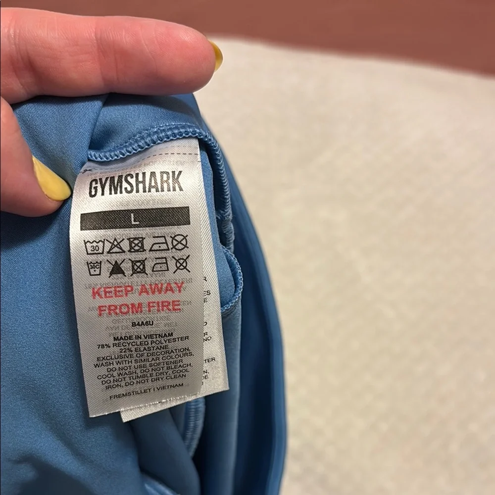Gymshark Blue Bike Shorts Moisture-Wicking Performance - Picture 3 of 3